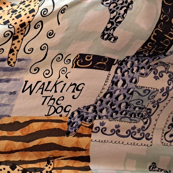 Vintage Abvien XL womens windbreaker jacket cat and dog print - Picture 9 of 12